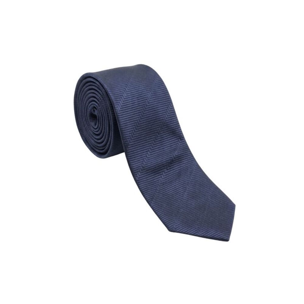 Armani Collezioni Mens Navy Blue Tonal Textured Neck Tie